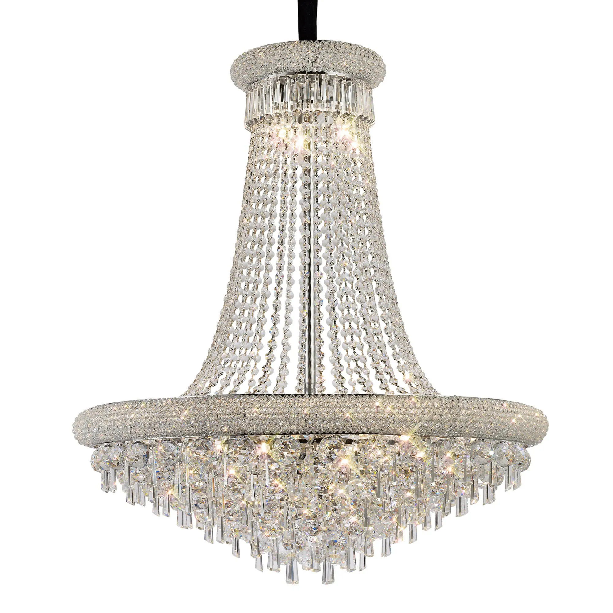 Alexandra Crystal Chandelier 18 Light (27kg) Polished Chrome IL31452  Diyas Alexandra Polished Chrome